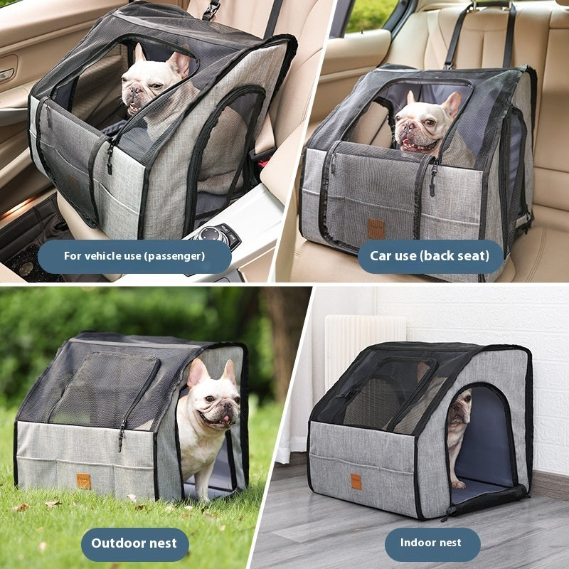 Waterproof Dog Car Seat with Safety Belt Harness
